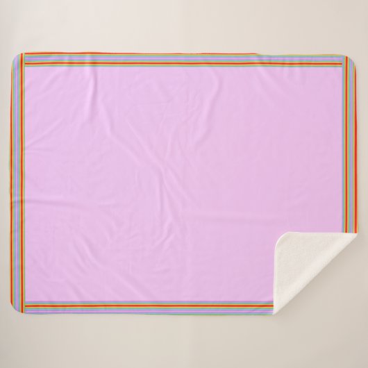 Rosa Rainbow Wrap Blanket Sherpadecke (Vorderseite (Horizontal))