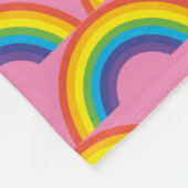 Rosa Rainbows Fleecedecke (Ecke)