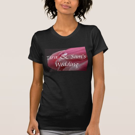 Rosa Raindrop Wedding T-Shirt (Vorderseite)