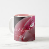 Rosa Raindrop Wedding Zweifarbige Tasse (Vorderseite Links)