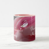 Rosa Raindrop Wedding Zweifarbige Tasse (Mittel)