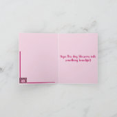 Rosa Raindrope-Karte Karte (Innenseite)