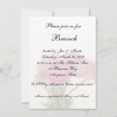 Rosa ranunculus-Blume auf Skript-Brautparty Einladung (Rückseite)