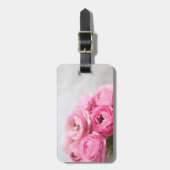 Rosa ranunculus-Blume Gepäckanhänger (Vorderseite vertikal)