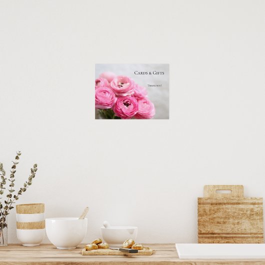 Rosa ranunculus Blume Poster (Küche)