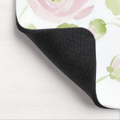 Rosa Ranunculus-Blumen Mousepad (Ecke)