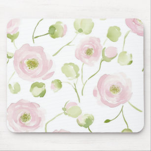 Rosa Ranunculus-Blumen Mousepad