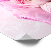 Rosa Ranunkel-Blumenstrauß Poster (Ecke)