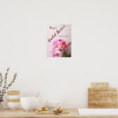 Rosa Ranunkel-Blumenstrauß Poster (Küche)