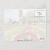 Rosa Rathaus, Calais, Frankreich Blume Postkarte (Rückseite)