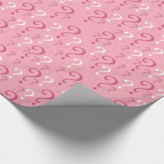 Rosa rätselt mich dieses mysteriöse Fragezeichen Geschenkpapier (Ecke)