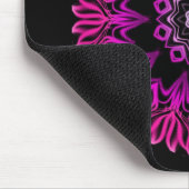 Rosa Raum-NeonBlume Mousepad (Ecke)