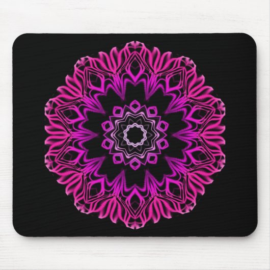 Rosa Raum-NeonBlume Mousepad (Vorne)