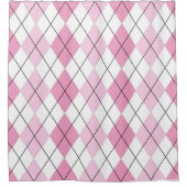 Rosa Raute Duschvorhang (Vorderseite)