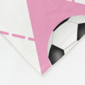 Rosa-Raute Fleecedecke (Ecke)