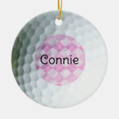 Rosa Raute Golf Lover Personalisiertes Ornament (Vorne)