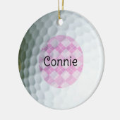 Rosa Raute Golf Lover Personalisiertes Ornament (Links)