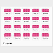 Rosa Raute Hochzeit Danke Stickers (Blatt)