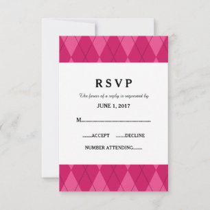 Rosa Raute Hochzeitkarte RSVP Karte