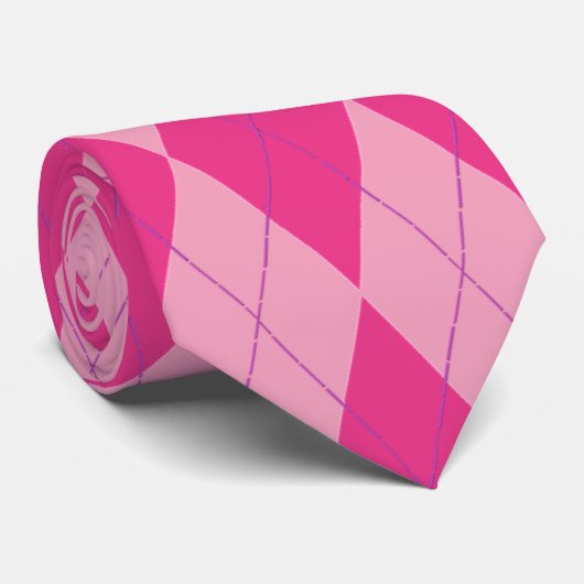 Rosa Raute Krawatte (Gerollt)