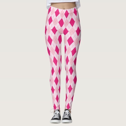 Rosa Raute Leggings (Vorderseite)