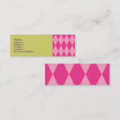 Rosa Raute Mini Visitenkarte (Vorne/Hinten)