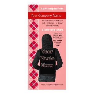 Rosa Raute-Mode-Diva-Rackkarte Werbekarte