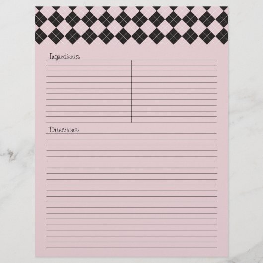 Rosa Raute Rezept Letterhead (Vorderseite)