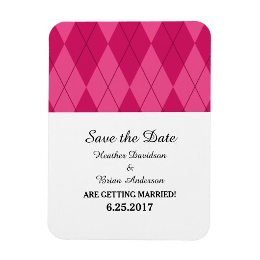 Rosa Raute Save the Date Flexi Magnet (Vertikal)