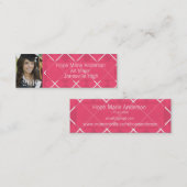 Rosa Raute Senior Pictures Abschluss Foto Telefonnummerkarte (Vorne/Hinten)