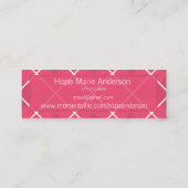 Rosa Raute Senior Pictures Abschluss Foto Telefonnummerkarte (Rückseite)