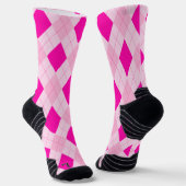 Rosa Raute Socken (Gewinkelt)