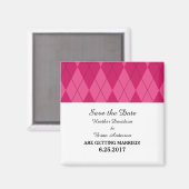 Rosa Raute Speichern des Datumsfensters Magnet (Vorderseite/Rückseite)