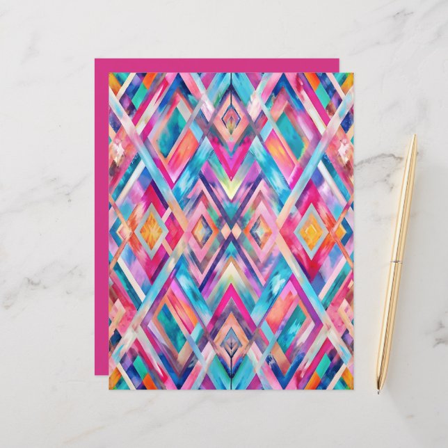 Rosa Rautenmuster abstraktes Scrapbook (Vorderseite/Rückseite Beispiel)