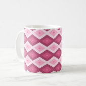 rosa Rautenmuster Kaffeetasse (Vorderseite Links)