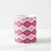 rosa Rautenmuster Kaffeetasse (Mittel)