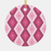 rosa Rautenmuster Keramik Ornament (Vorne)