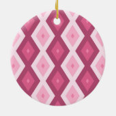 rosa Rautenmuster Keramik Ornament (Hinten)