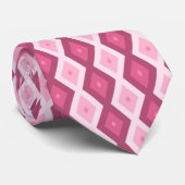 rosa Rautenmuster Krawatte (Gerollt)