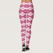 rosa Rautenmuster Leggings (Rückseite)
