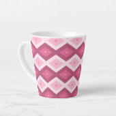 rosa Rautenmuster Milchtasse (Linke Ecke)
