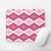 rosa Rautenmuster Mousepad (Mit Mouse)