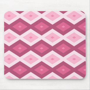 rosa Rautenmuster Mousepad