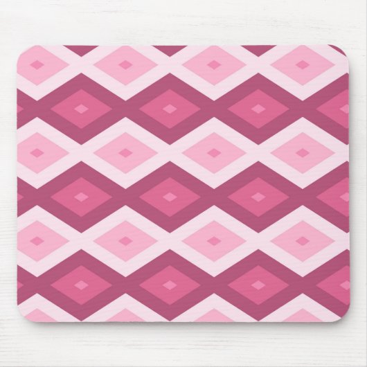 rosa Rautenmuster Mousepad (Vorne)