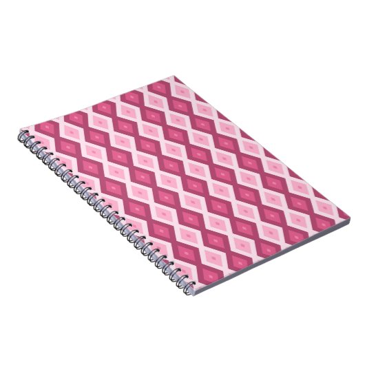 rosa Rautenmuster Notizblock (Rechte Seite)