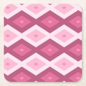rosa Rautenmuster Rechteckiger Pappuntersetzer (Vorderseite)