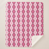 rosa Rautenmuster Sherpadecke (Vorderseite)