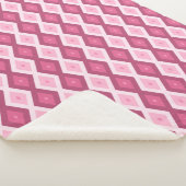 rosa Rautenmuster Sherpadecke (3/4)