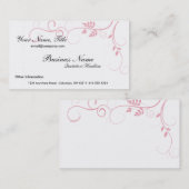 Rosa Rebe-Visitenkarten Visitenkarte (Vorne/Hinten)