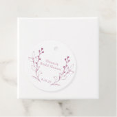 Rosa Reben und Blume Gefälligkeitstriche Geschenkanhänger (Beispiel)